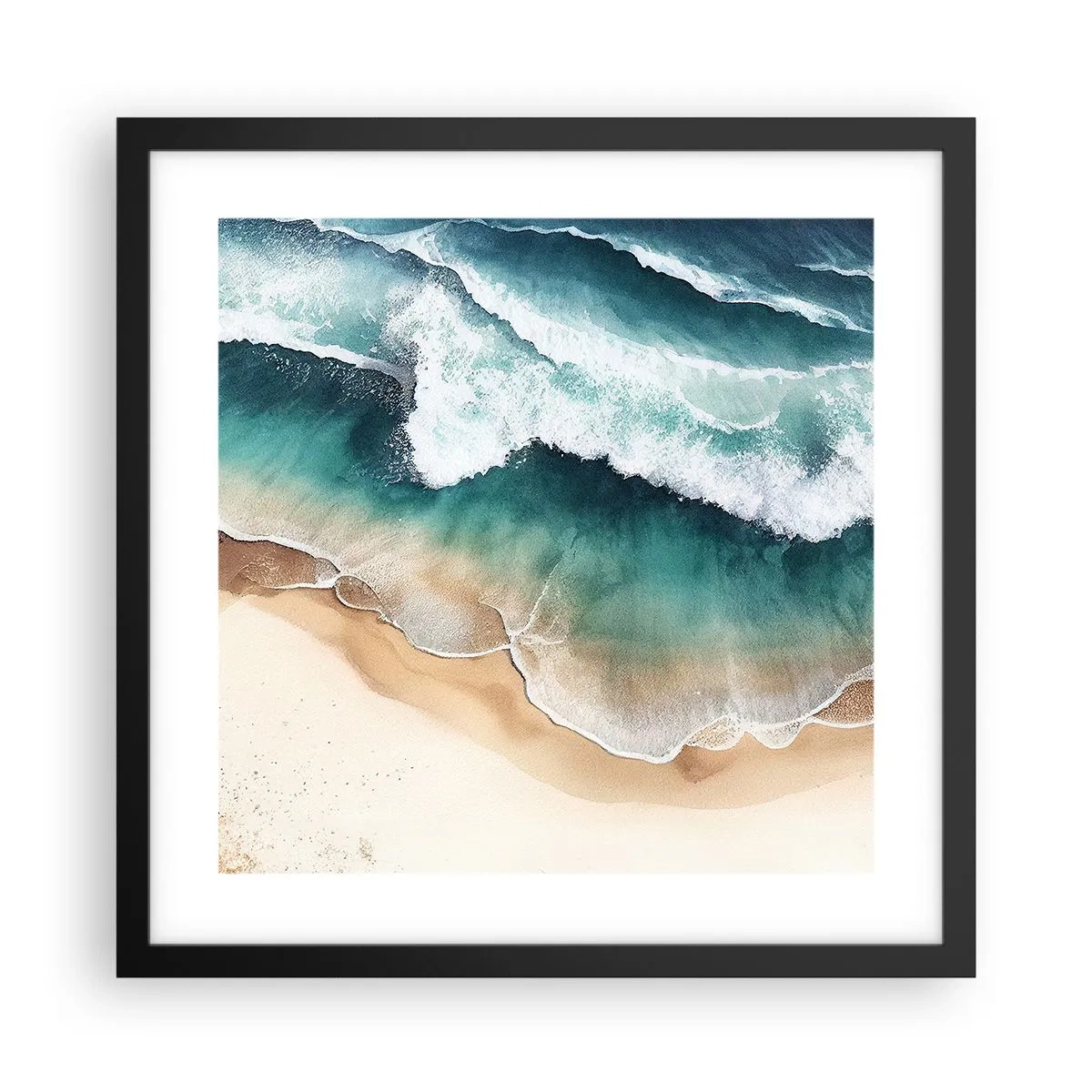 Poster in einem schwarzem Rahmen - Das ewige Treffen - 40x40 cm