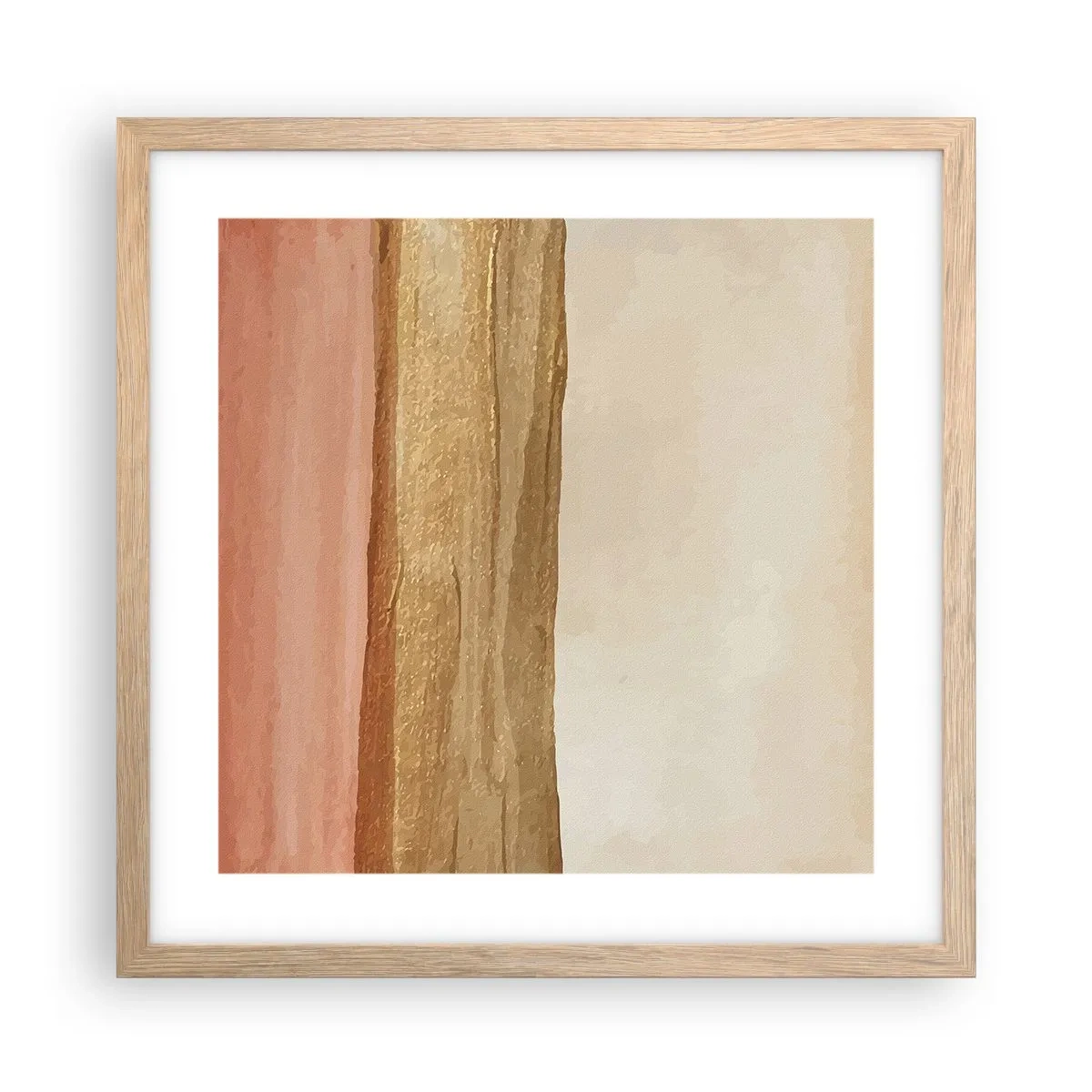 Poster in einem Rahmen aus heller Eiche - Vertikale Komposition - 40x40 cm