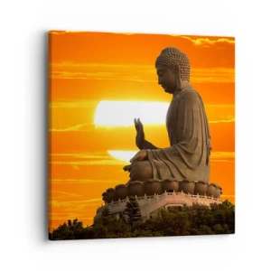 Bild auf Leinwand - Leinwandbild - Keine Angst vor der Welt - 40x40 cm