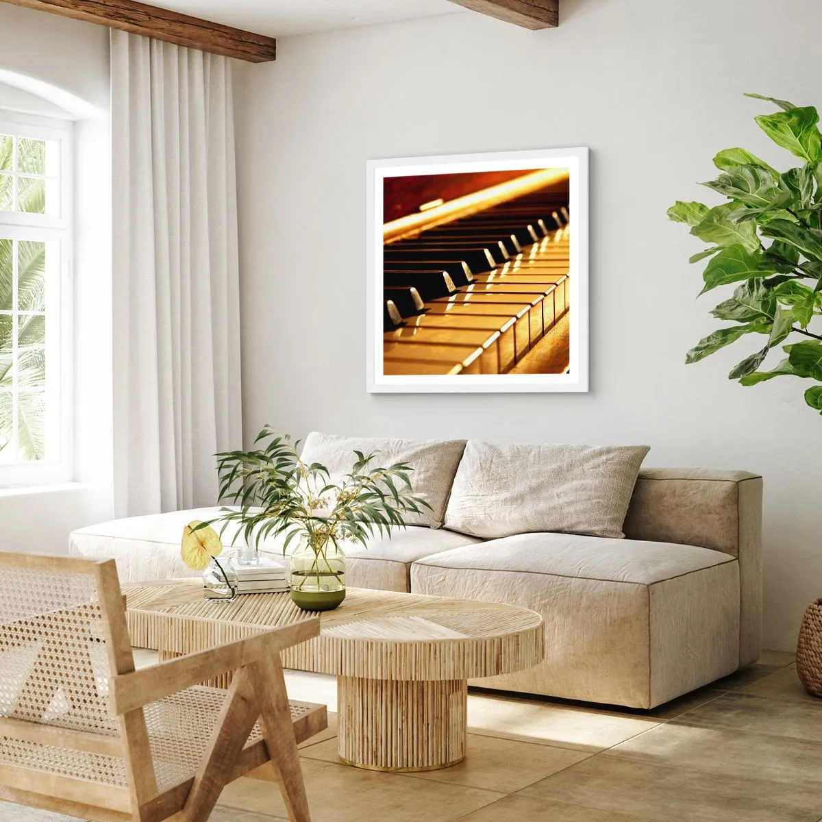 Poster in einem weißen Rahmen - Endlose Möglichkeiten - 60x60 cm