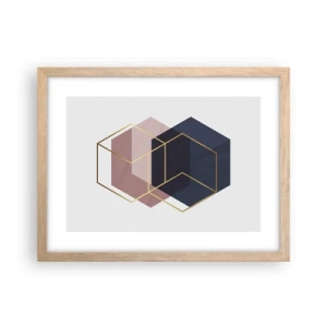 Poster in einem Rahmen aus heller Eiche - Die Kraft der Einfachheit - 40x30 cm