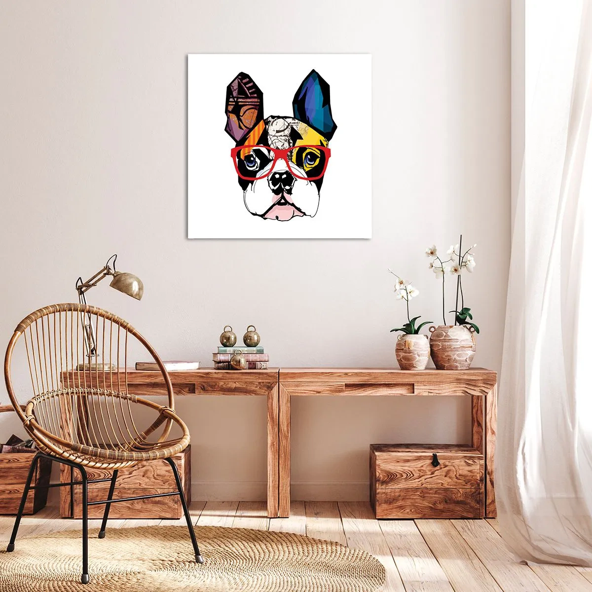 Bild auf Leinwand - Leinwandbild - Intellektuelle - 30x30 cm