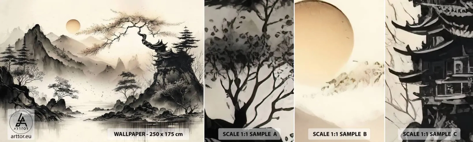 Fototapetenmuster Standard Eco - Einzigartiger Charme des Orients - Asien, Japan, Sicht - 100x30 cm