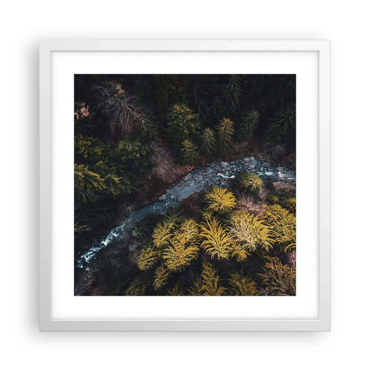 Poster in einem weißen Rahmen - Schnell und immer schneller - 40x40 cm