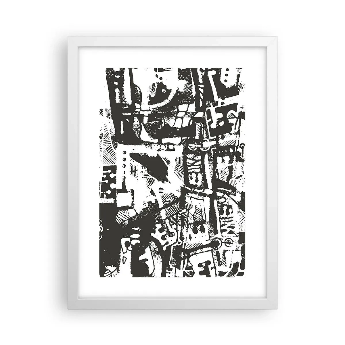 Poster in einem weißen Rahmen - Ordnung oder Chaos? - 30x40 cm