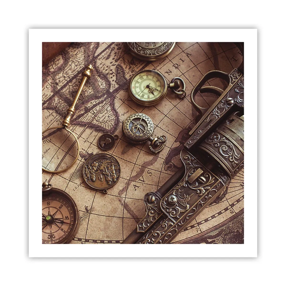 Poster - Das Abenteuer ruft - 60x60 cm