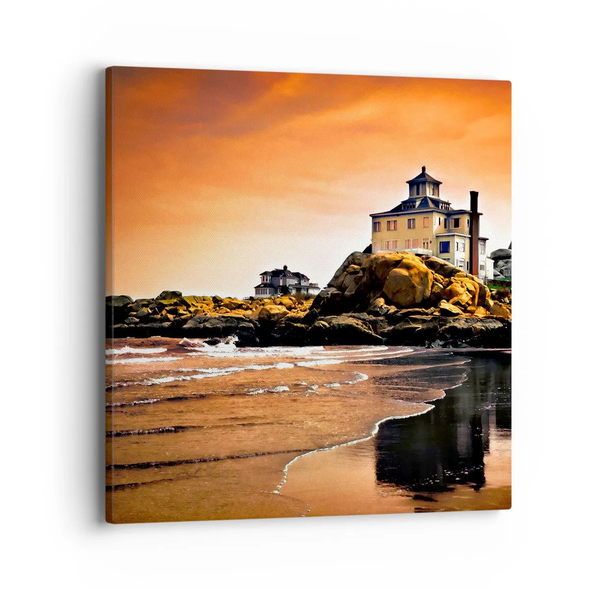 Bild auf Leinwand - Leinwandbild - Eleganz der Westküste - 40x40 cm