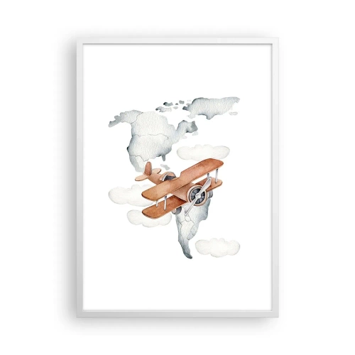 Poster in einem weißen Rahmen - Im Pioniergeist - 50x70 cm