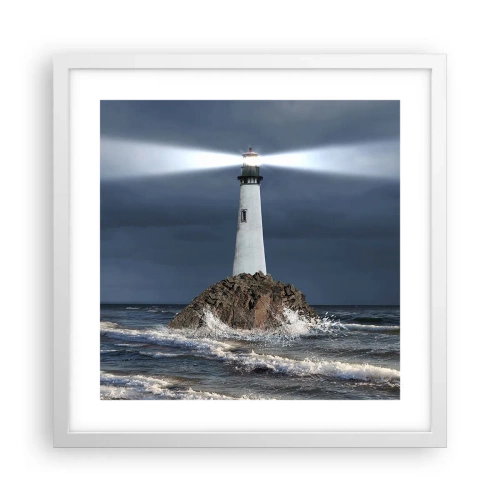 Poster in einem weißen Rahmen - Hier... hier... hier! - 40x40 cm