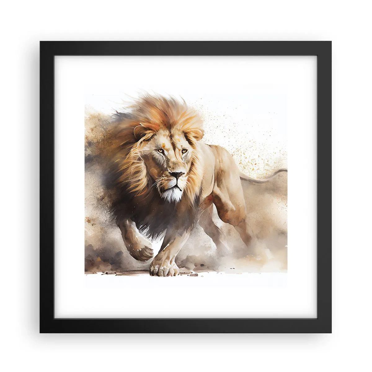 Poster in einem schwarzem Rahmen - Der König zog um - 30x30 cm