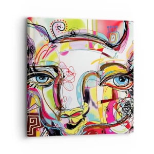 Bild auf Leinwand - Leinwandbild - Der Reichtum des Abiturs der Katze - 30x30 cm