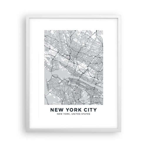 Poster in einem weißen Rahmen - Die Anatomie einer Metropole - 40x50 cm