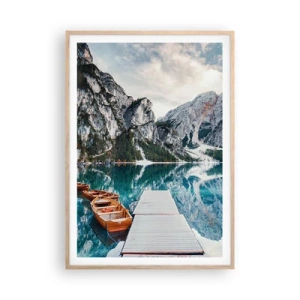 Poster in einem Rahmen aus heller Eiche - Wir zeigen Ihnen Schönheit - 70x100 cm