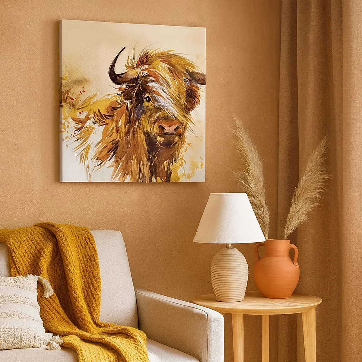 Bild auf Leinwand - Leinwandbild - Stolz des Jägers - 30x30 cm