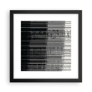 Poster in einem schwarzem Rahmen - Wellen und Vibrationen - 30x30 cm