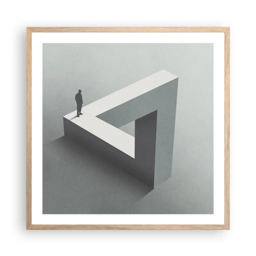 Poster in einem Rahmen aus heller Eiche - Es ist also doch möglich - 60x60 cm
