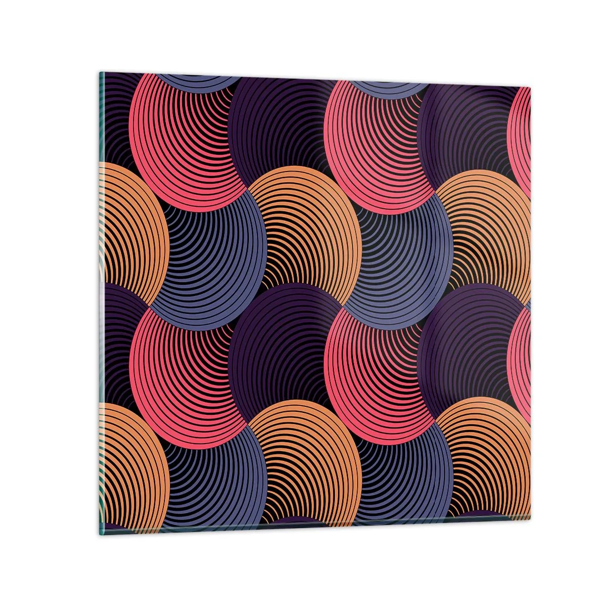 Glasbild - Bild auf glas - Im kreisenden Rhythmus - 50x50 cm