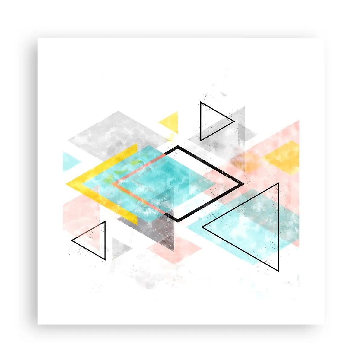 Poster - Geometrisches Spiel - 40x40 cm