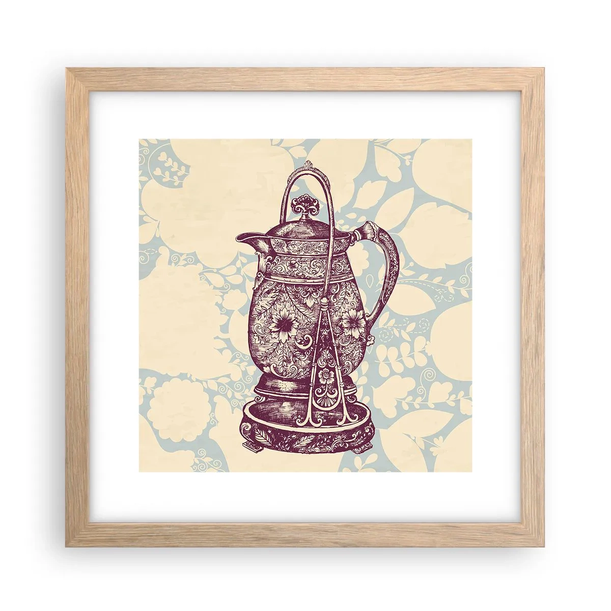 Poster in einem Rahmen aus heller Eiche - Schönheit des Alltags - 30x30 cm