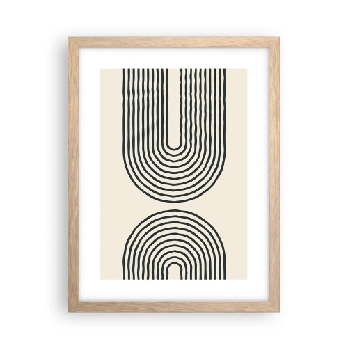 Poster in einem Rahmen aus heller Eiche - In einem Moment ... - 30x40 cm