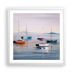 Poster in einem weißen Rahmen - Wohlverdiente Ruhe - 50x50 cm