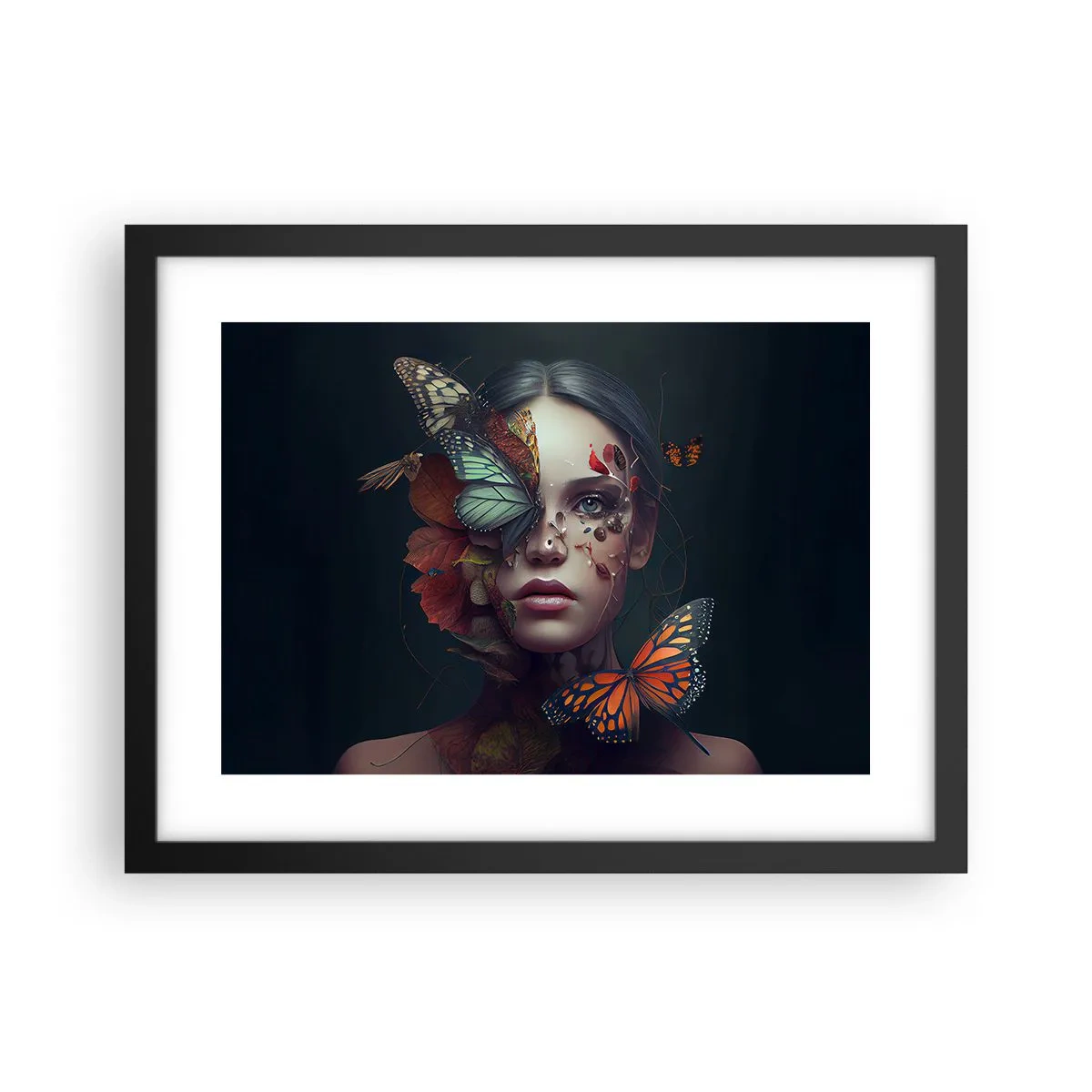Poster in einem schwarzem Rahmen - Wunderbare Metamorphose - 40x30 cm