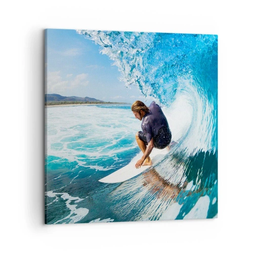 Bild auf Leinwand - Leinwandbild - Tanzen mit den Wellen - 50x50 cm
