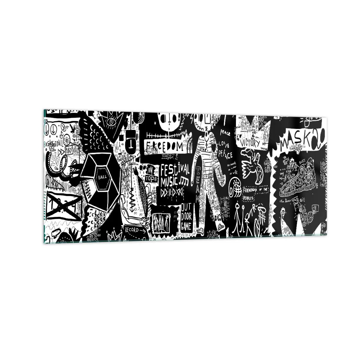 Glasbild - Bild auf glas - Spirituelle Jugend des Gesetzes und der Freude - 100x40 cm