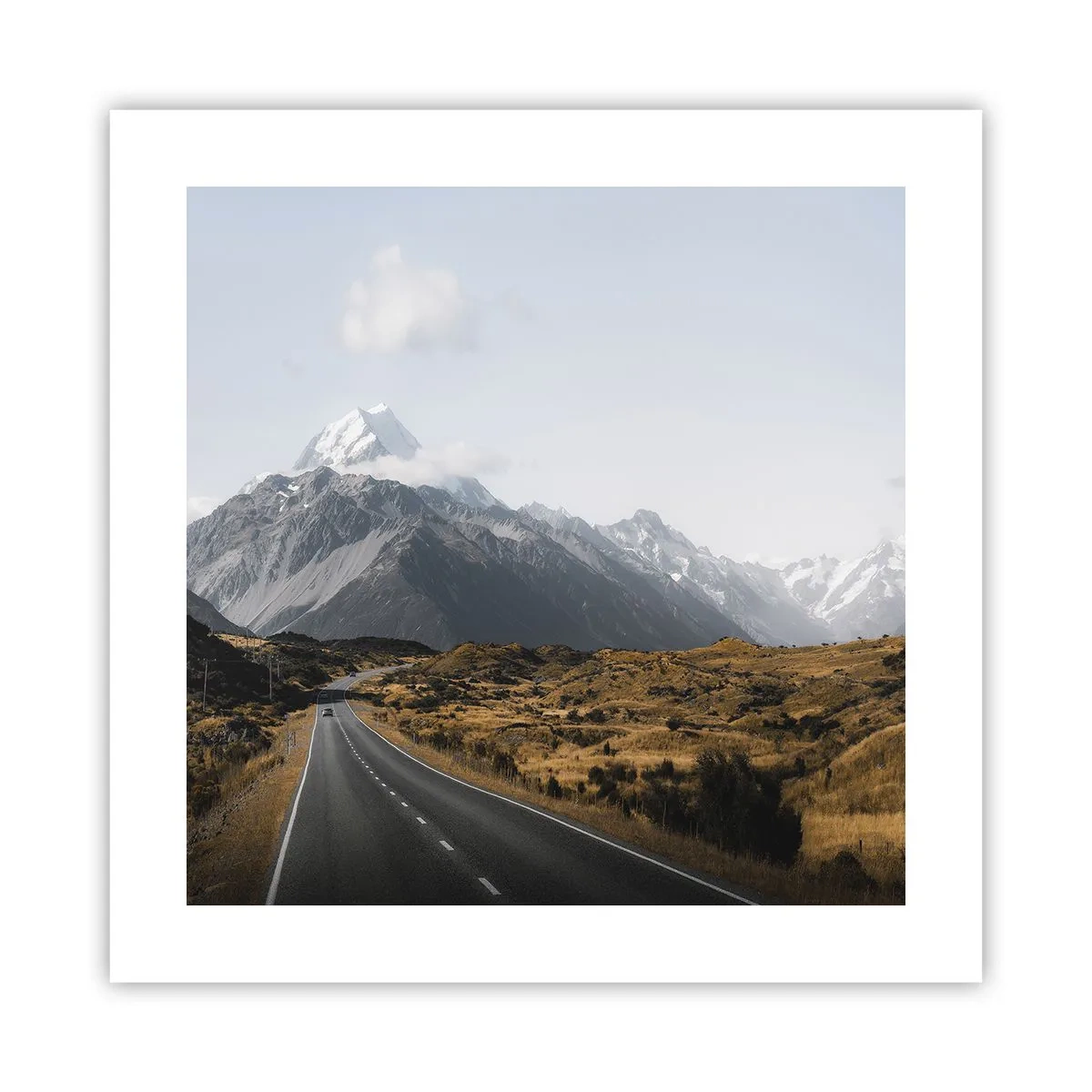 Poster - Der Weg ins Herz der Berge - 40x40 cm
