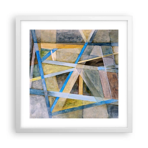 Poster in einem weißen Rahmen - Gerade oder diagonal? - 40x40 cm