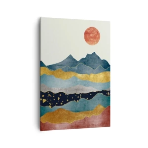 Bild auf Leinwand - Leinwandbild - Ein Querschnitt durch die Welt - 70x100 cm