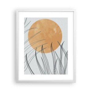 Poster in einem weißen Rahmen - Immer der Sonne entgegen - 40x50 cm