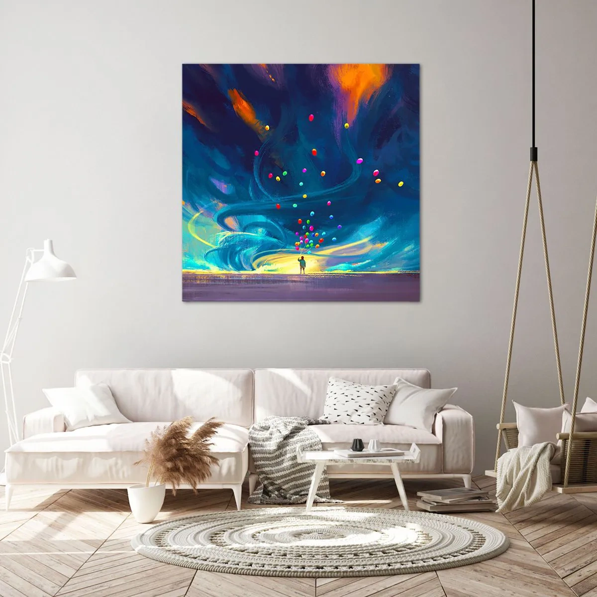 Bild auf Leinwand - Leinwandbild - Zum blauen Wind - 40x40 cm