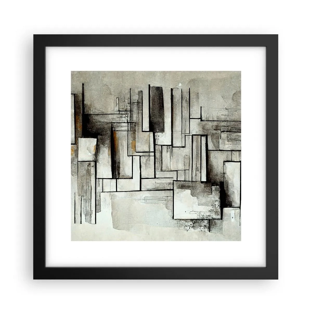 Poster in einem schwarzem Rahmen - Kraft der Einfachheit - 30x30 cm