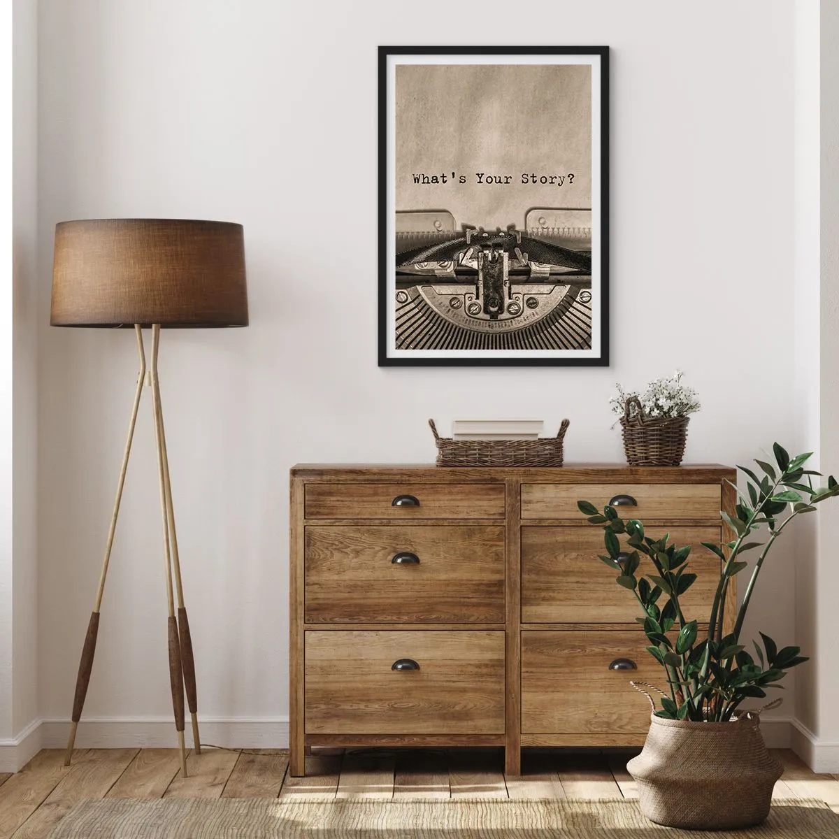 Poster in einem schwarzem Rahmen - Erzähl es mir - 30x40 cm