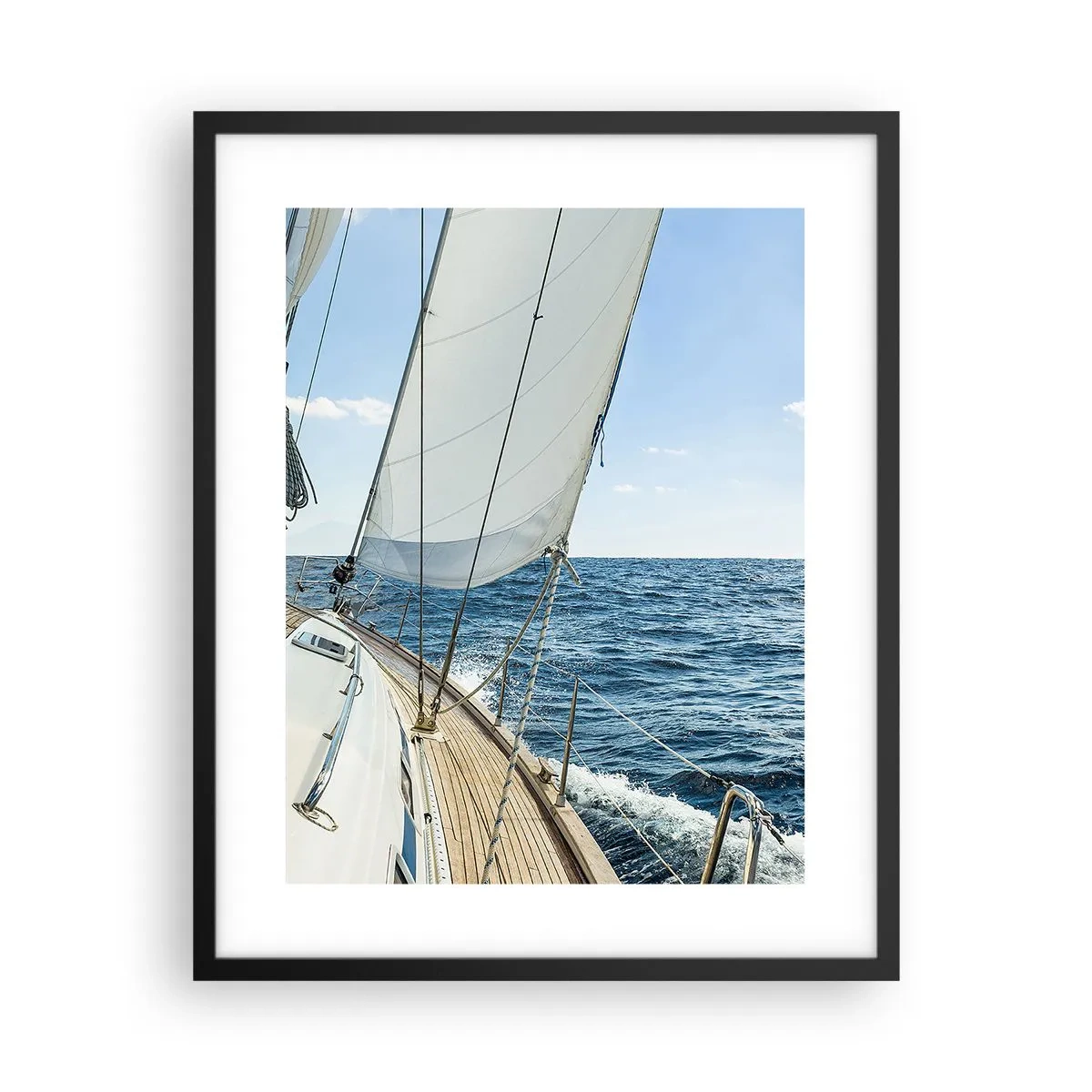 Poster in einem schwarzem Rahmen - Ahoi, Abenteuer - 40x50 cm