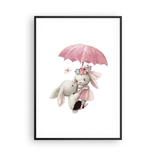 Poster in einem schwarzem Rahmen - Das ist eben Liebe - 70x100 cm