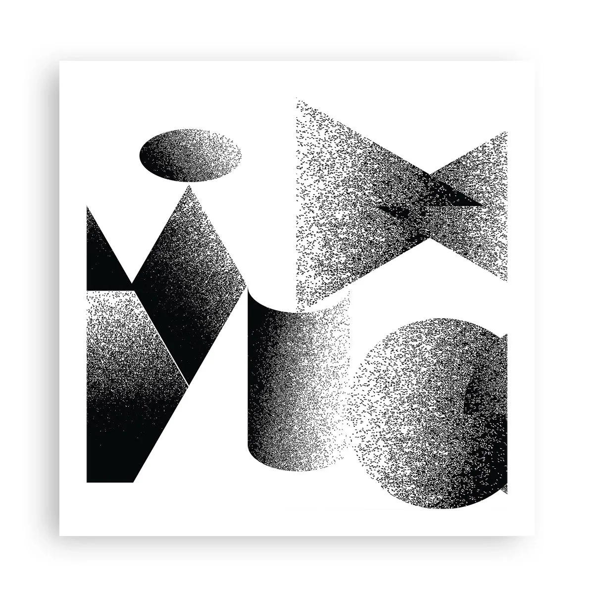 Poster - Winkel und Ovale - 60x60 cm