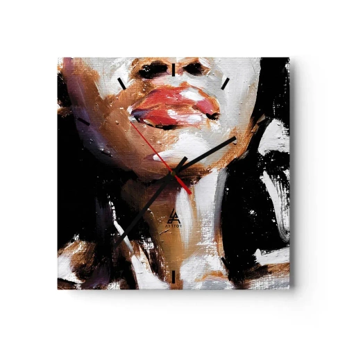 Wanduhr - Glasuhr - Stolz ohne Vorurteile - 40x40 cm