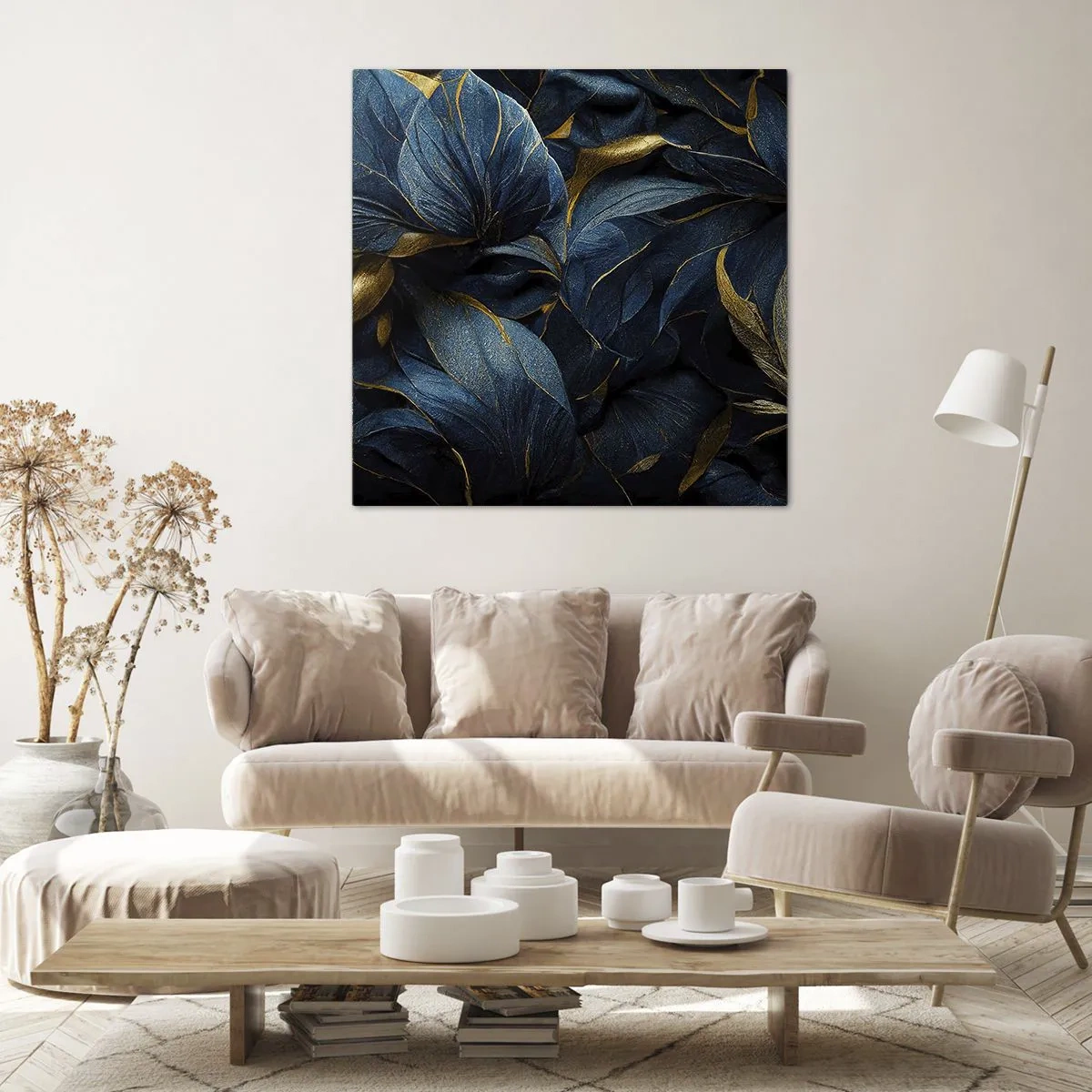 Bild auf Leinwand - Leinwandbild - Mit Gold gefüttert - 60x60 cm