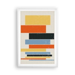 Poster in einem weißen Rahmen - Musiknotation - 61x91 cm