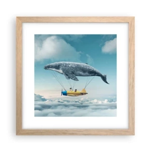 Poster in einem Rahmen aus heller Eiche - Warum nicht? - 30x30 cm