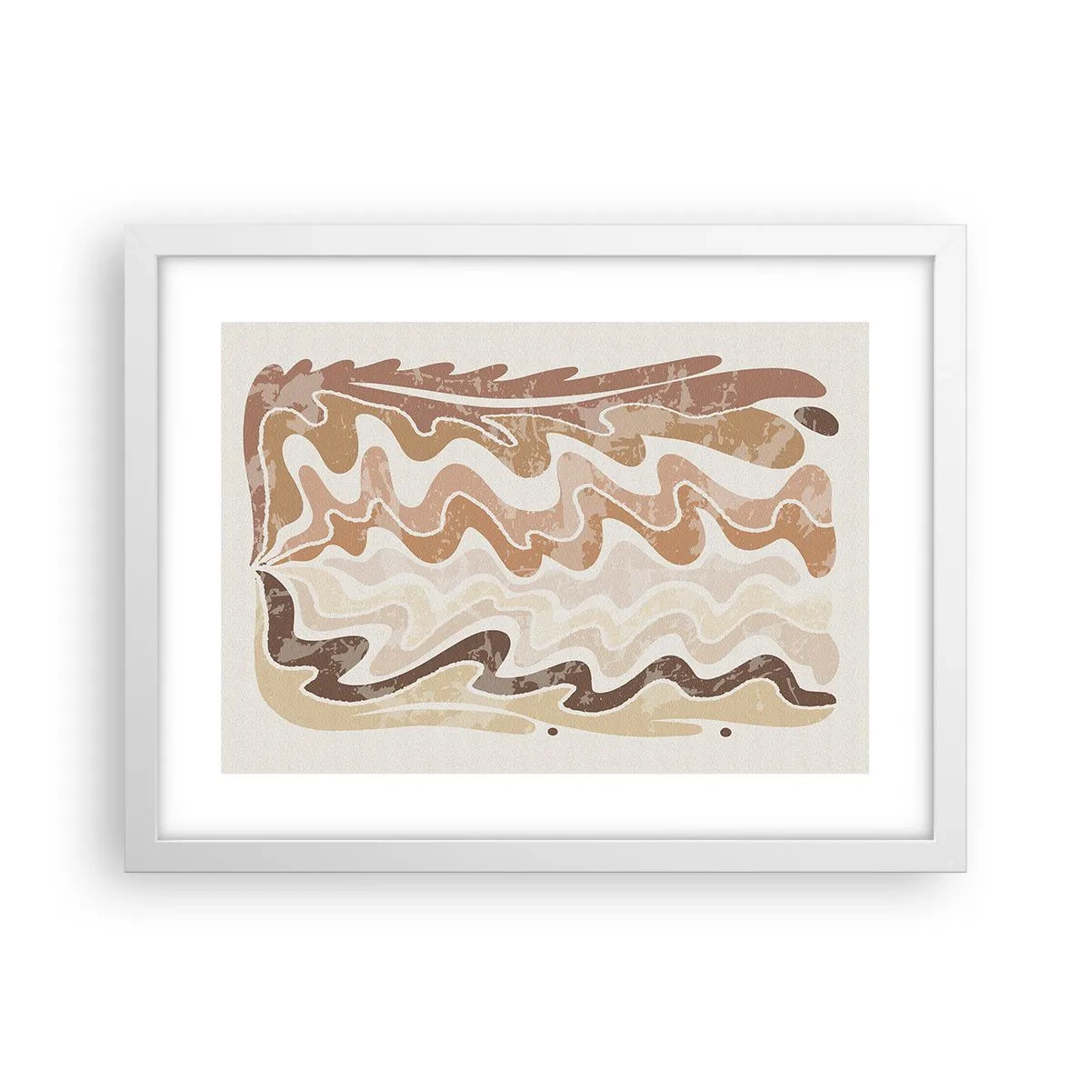 Poster in einem weißen Rahmen - Gute Energie – gute Gefühle - 40x30 cm