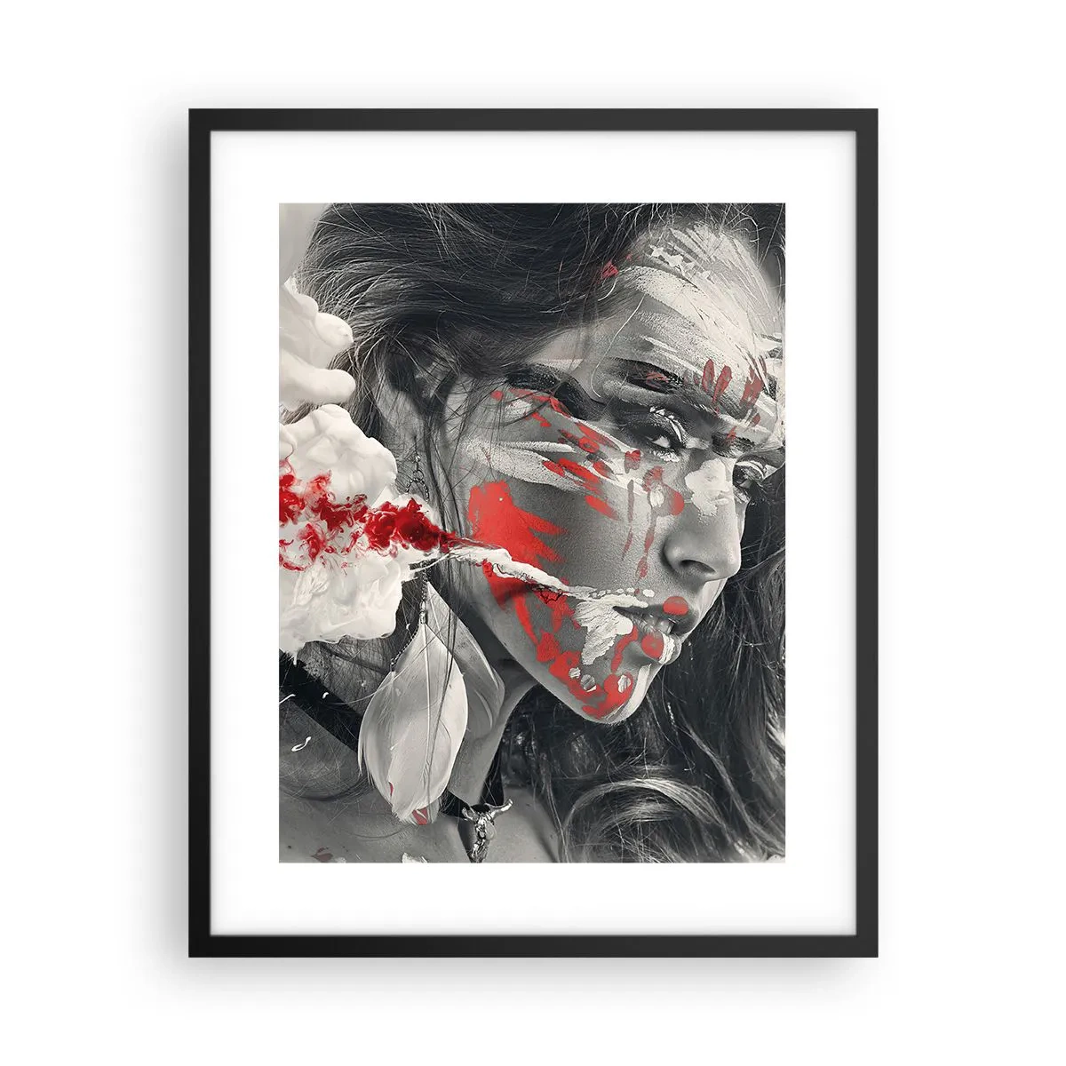 Poster in einem schwarzem Rahmen - Im Dunst der Absurdität - 40x50 cm