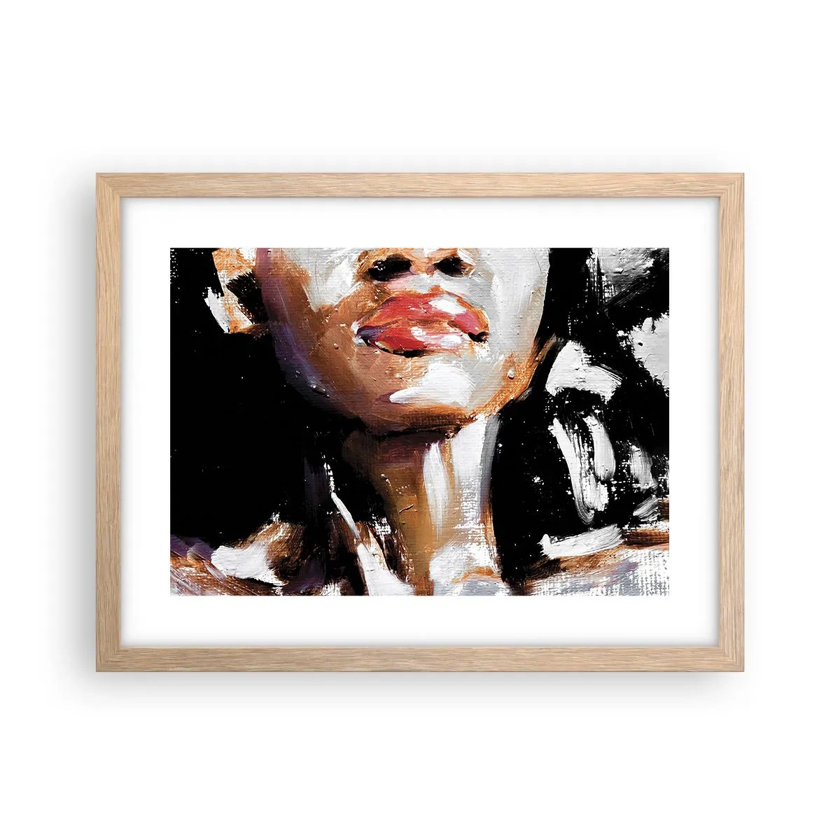 Poster in einem Rahmen aus heller Eiche - Stolz ohne Vorurteile - 40x30 cm