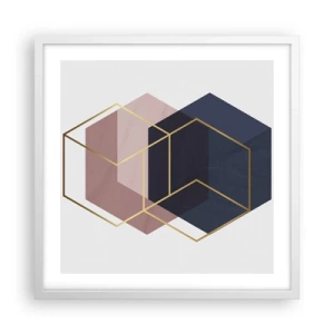 Poster in einem weißen Rahmen - Die Kraft der Einfachheit - 50x50 cm