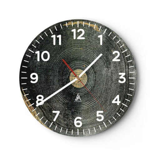 Wanduhr - Glasuhr - Veränderung und Beständigkeit - 40x40 cm