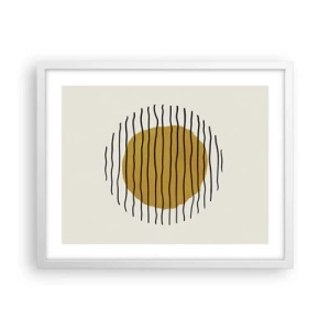 Poster in einem weißen Rahmen - Abstraktion, die vor Hitze zittert - 50x40 cm