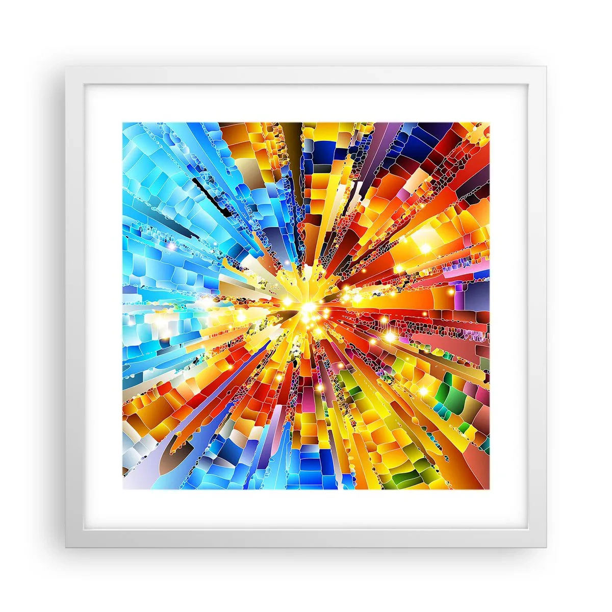 Poster in einem weißen Rahmen - In Medienauflösung - 40x40 cm