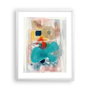 Poster in einem weißen Rahmen - Buntes Spiel - 40x50 cm